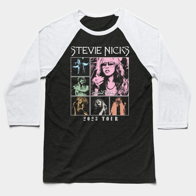 Stevie Nicks Vintage Rock Music 2023 Tour Live in Concert Baseball T-Shirt by Evergreen Daily